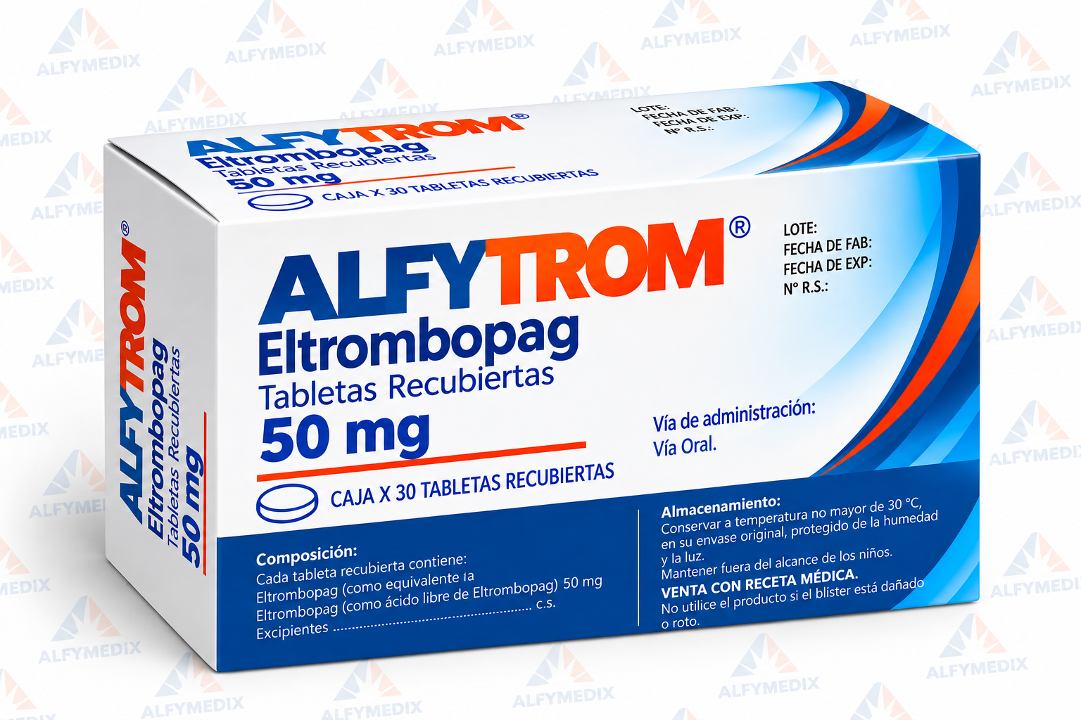 Caja farmacéutica ALFYTROM 50 mg