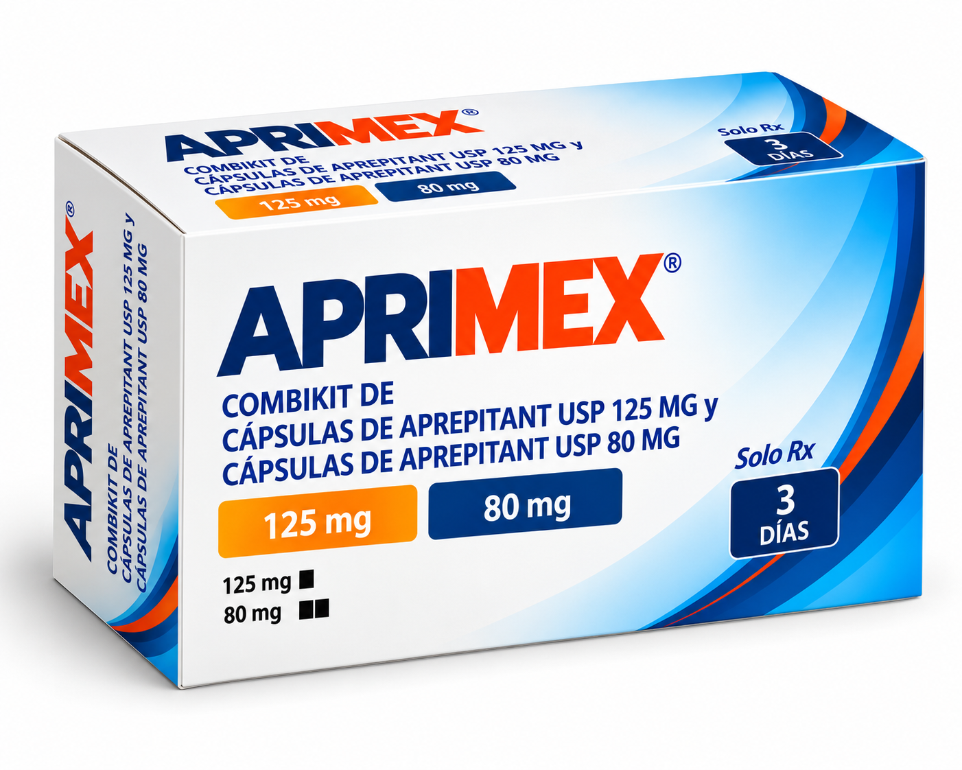 Caja farmacéutica APRIMEX en perspectiva